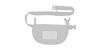 Sac banane classique en polyester 600D Zuneder - Marquage Recto