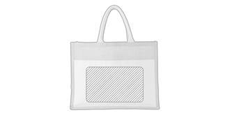 Sac en jute poche frontale Chic - Marquage Recto