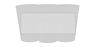 Verre 500 ml en PP transparent réutilisable Ginabe - Marquage autour