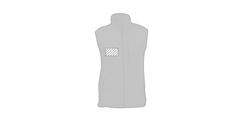 OBG.PUB - Gilet imperméable à zip en polyester Limena - Marquage poitrine droite Gilet imperméable à zip en polyester Limena - Marquage poitrine droite
