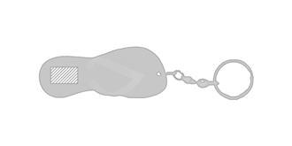Porte-clefs original en forme de tong en EVA Parel - Marquage Recto