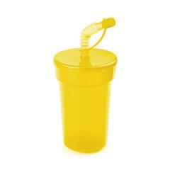 Gobelet de 400 ml avec paille en plastique Frazye