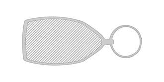 Porte-clés recyclé rectangulaire Krugia - Marquage Recto