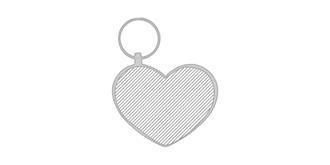 Porte-clés recyclé forme de cœur Taitan - Marquage Recto