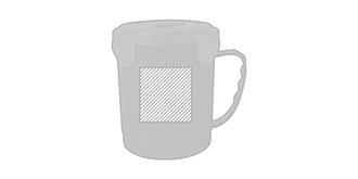 Gobelet en plastique de 710 ml avec couvercle Krao - Marquage Recto