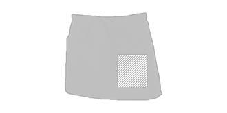 Tablier de service avec poche en polyester Mizaty - impression avant coté droite