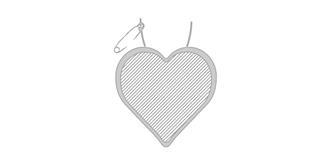 Attache réfléchissante en forme de cœur Heart - Marquage Recto