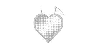 Attache réfléchissante en forme de cœur Heart - Marquage Verso