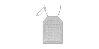 Attache réfléchissante en forme d'étiquette Cacta - Marquage Recto