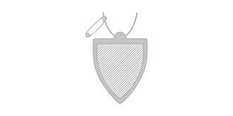 Attache réfléchissante en TPU en forme de badge Ju - Marquage Recto