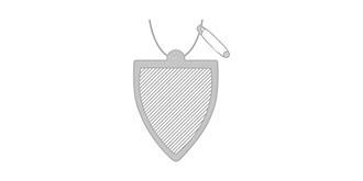 Attache réfléchissante en TPU en forme de badge Ju - Marquage Verso