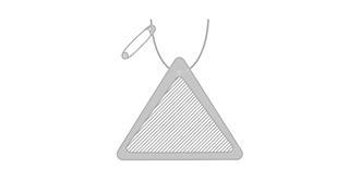 Attache réfléchissante triangulaire en TPU Oliom - Marquage Recto