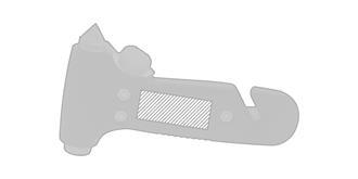 Marteau de secours multifonctions Selysa - Impression sur poignée