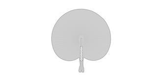 Eventail pliable en papier écologique Ohna - Impression baguette eventail