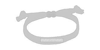 Bracelet ajustable en polyester Mitjans - Marquage Recto