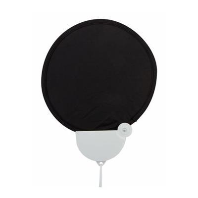 Eventail Pai Pai pliable en polyester Liyux Noir