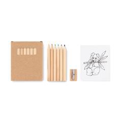 Set de coloriage avec 6 crayons de couleur Byreo
