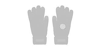 Gants tactiles en PET recyclé Tarka - impression en haut à droite