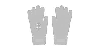 Gants tactiles en PET recyclé Tarka - impression en haut à gauche
