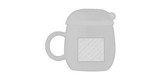 Tasse Père Noël en céramique 370 ml Kera - Impression Gauche