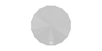 Parapluie arc-en-ciel à ouverture automatique Kole - impression 2ème pan du parapluie