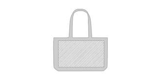 Sac shopping élégant en toile recyclée Koranu - Marquage Verso