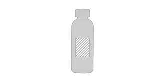 Bouteille 650ml en verre bouchon en bambou Frashy - Marquage Verso