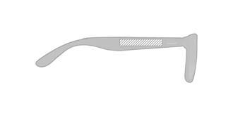 Lunettes de soleil en bambou vitre coloré Rihoda - Marquage branche droite