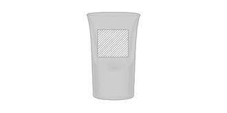 Verre à liqueur de 28 ml en borosilicate Syonga - Marquage Recto