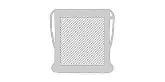 Sac à cordon de serrage en coton organique Yurak - Marquage Recto