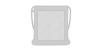 Sac à cordon de serrage en coton organique Yurak - Marquage Verso