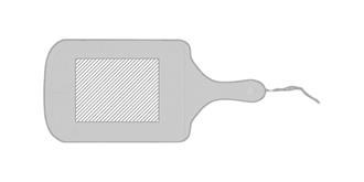 Planche de service en bambou Dikera - Marquage Verso