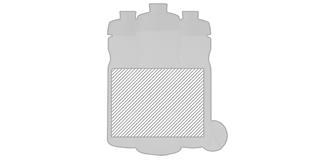 Bouteille sportive shaker Baseline 650 ml Ristari - Marquage autour