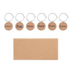 Set de 6 marqueurs pour verre en bois Lerue