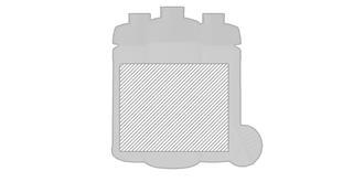 Bouteille shaker Baseline Plus 500 ml Scutura - Marquage autour