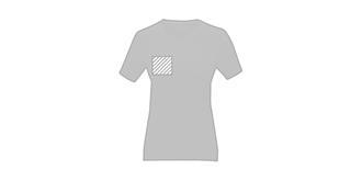T-shirt bio manches courtes femme Barfoul - Marquage poitrine droite
