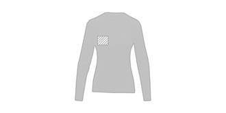 T-shirt bio manches longues femme Ponokias - Marquage poitrine droite