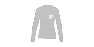 T-shirt bio manches longues femme Ponokias - Marquage poitrine gauche