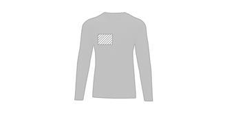 T-shirt bio manches longues homme Ponokios - Marquage poitrine droite