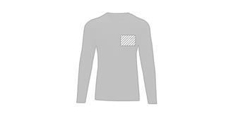 T-shirt bio manches longues homme Ponokios - Marquage poitrine gauche