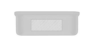 Boîte à lunch de 600ml en acier inoxydable Daryna - Impression Gauche