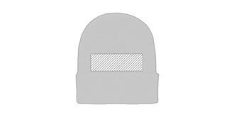 Bonnet en PET recyclé avec revers tricoté Pendra - Impression arrière en haut