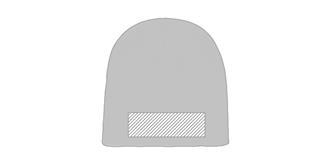 Bonnet en polyester PET recyclé Marcye - Impression arrière en bas