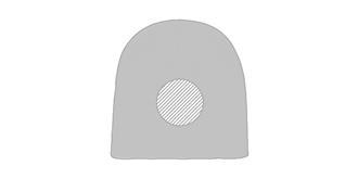 Bonnet en polyester PET recyclé Marcye - Impression arrière en haut