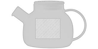 Théière en verre de 850ml avec couvercle Govye - Impression Droite