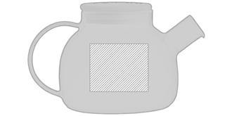 Théière en verre de 850ml avec couvercle Govye - Impression Gauche