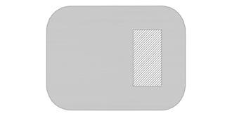 Lunch box en verre avec couvercle en bambou Jecua - impression en haut à droite