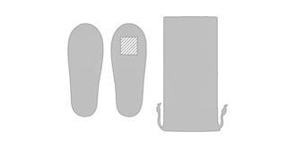 Paire de pantoufles & pochette en polyest Flippios - Impression Droite