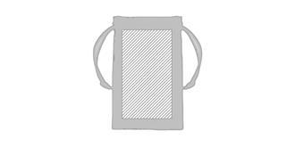 Set de 3 couverts de camping avec pochette Stapier - Marquage Recto