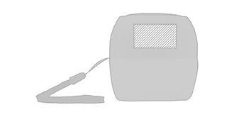 Haut-parleur sans fil bimatière avec lanière Cleva - Impression avant en haut